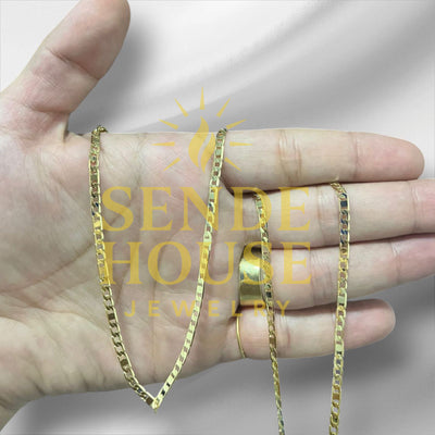 Cadena Tipo Cartier en Oro Real y Laminado 14k/18k
