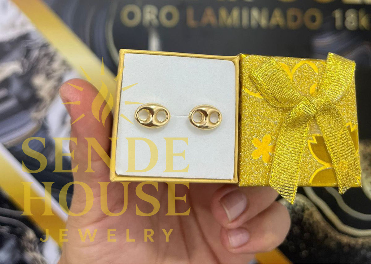 Aretes Ovalados Minimalistas en Oro Laminado 18K – Double Oval Design